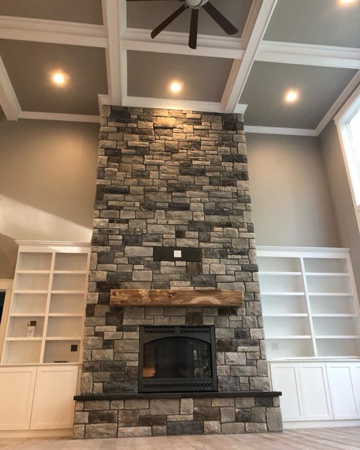 Stone Fireplace