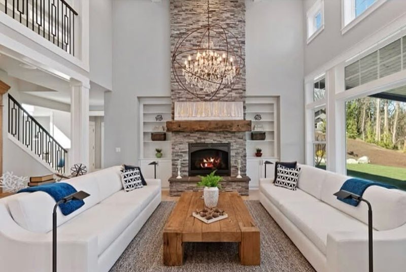 Stone Fireplace